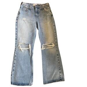 FRAME Le High ’N Tight Crop Mini Boot Jeans Distressed Light Wash Size 26  Brand